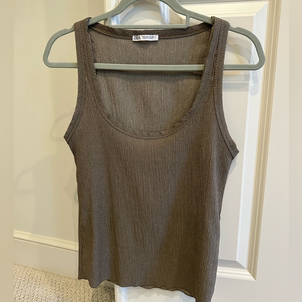 Zara Textured Tank Top - Large - NWOT